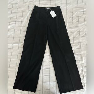 BERSHKA Wide Leg Black Pants US 2
